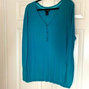 Lane Bryant Henley Style Knit Pullover Sweater